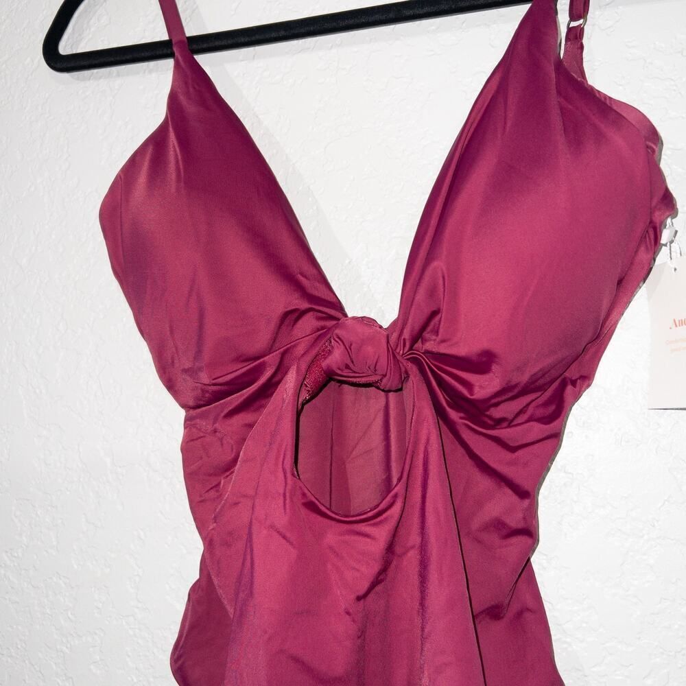 NWT Andie Plum Purple Santorini One Piece Swimsuit Size XL - Picture 4 of 8